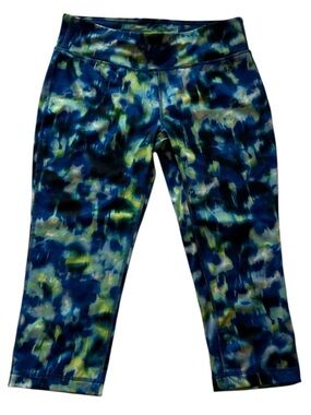 Danskin Multi Color Abstract Fitted Capri Leggings Size Small
